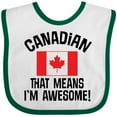 thumbnail image 3 of Inktastic Canada Flag Awesome Canadian Boys or Girls Baby Bib, 3 of 4