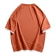 thumbnail image 4 of Ceisia Men's Loose Fit Fake Two-Piece T-shirt Waffle Knit Short Sleeve Round Neck Casual Daily Summer Fall Tee Tops Orange XXXL Gifts, 4 of 8