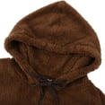 thumbnail image 6 of Womens Oversized Warm Double Fuzzy Hoodies Casual Loose Pullover Hooded Sweatshirt Outwear, 6 of 8