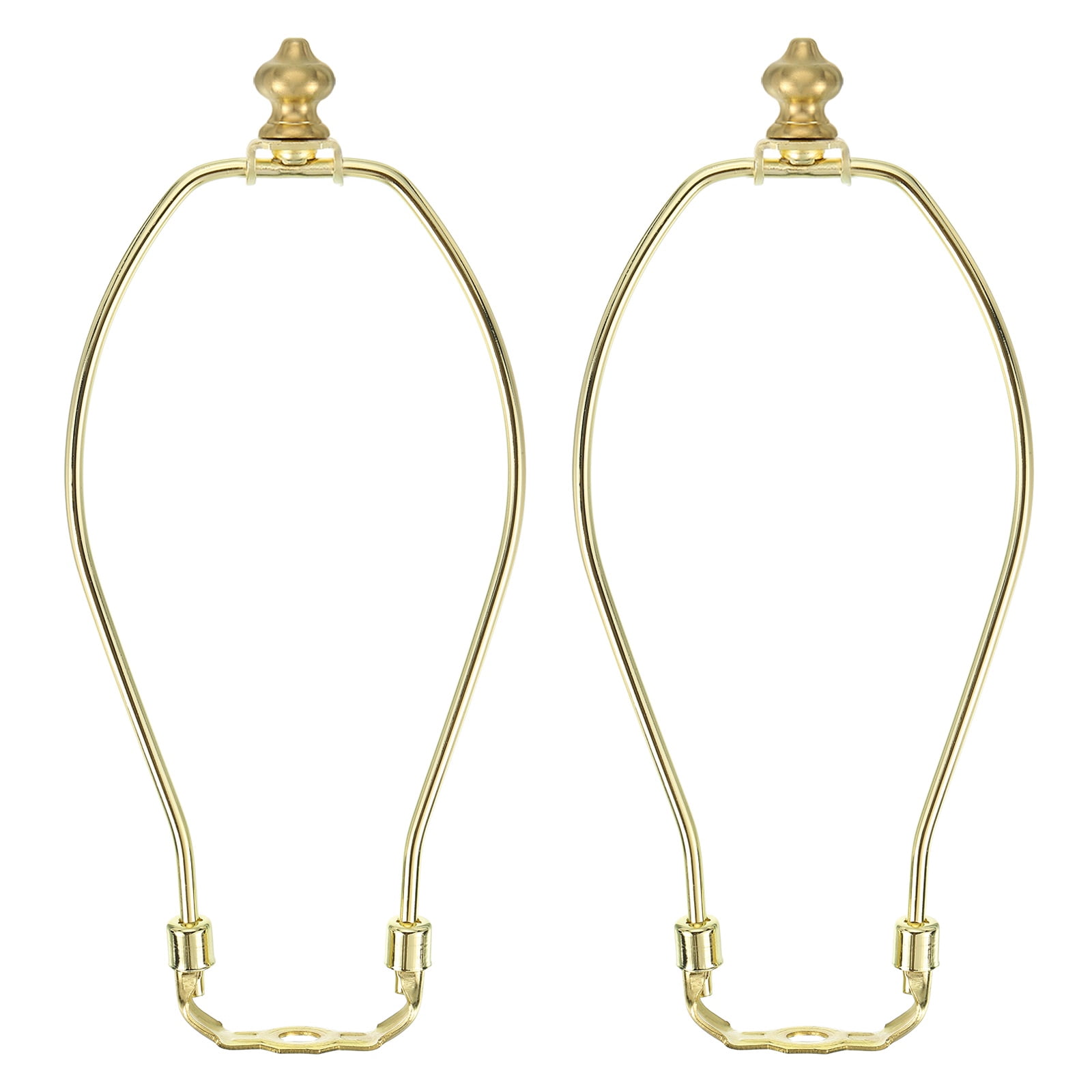 10 Inch Nickel Lamp Harp Set – Shade Holder With Saddle Base & Finial For Table Or Floor Lamps (Standard 1/4" Thread)