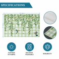 thumbnail image 6 of Spring Plants Placemats Set of 4, Watercolor Birds Leaves Flowers Green Plaid Placemats for Dining Table, Place Mats for Kitchen Tabletop, Waterproof Wipeable Dining Table Mats Set, 6 of 9