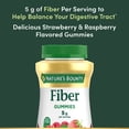 thumbnail image 3 of Nature's Bounty Fiber Gummies, 5g Prebiotic Fiber, Digestive Support, Fiber Blend, Strawberry & Raspberry Flavor, 90 Count, 3 of 7