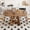 Walnut, variant on 43.3in-59in Extendable Dining Table for 4-6, Modern Round Kitchen Dining Room Table, Multifunctional Table with Wooden Cross Base and Storage Shelf for Kitchen, Dining Living Room, Black