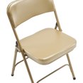 thumbnail image 5 of Zimtown 2 Pack Folding Chairs Portable Metal with Ultra Soft PU Padded Cushion Seats for Home Office Party, Brown, 5 of 10