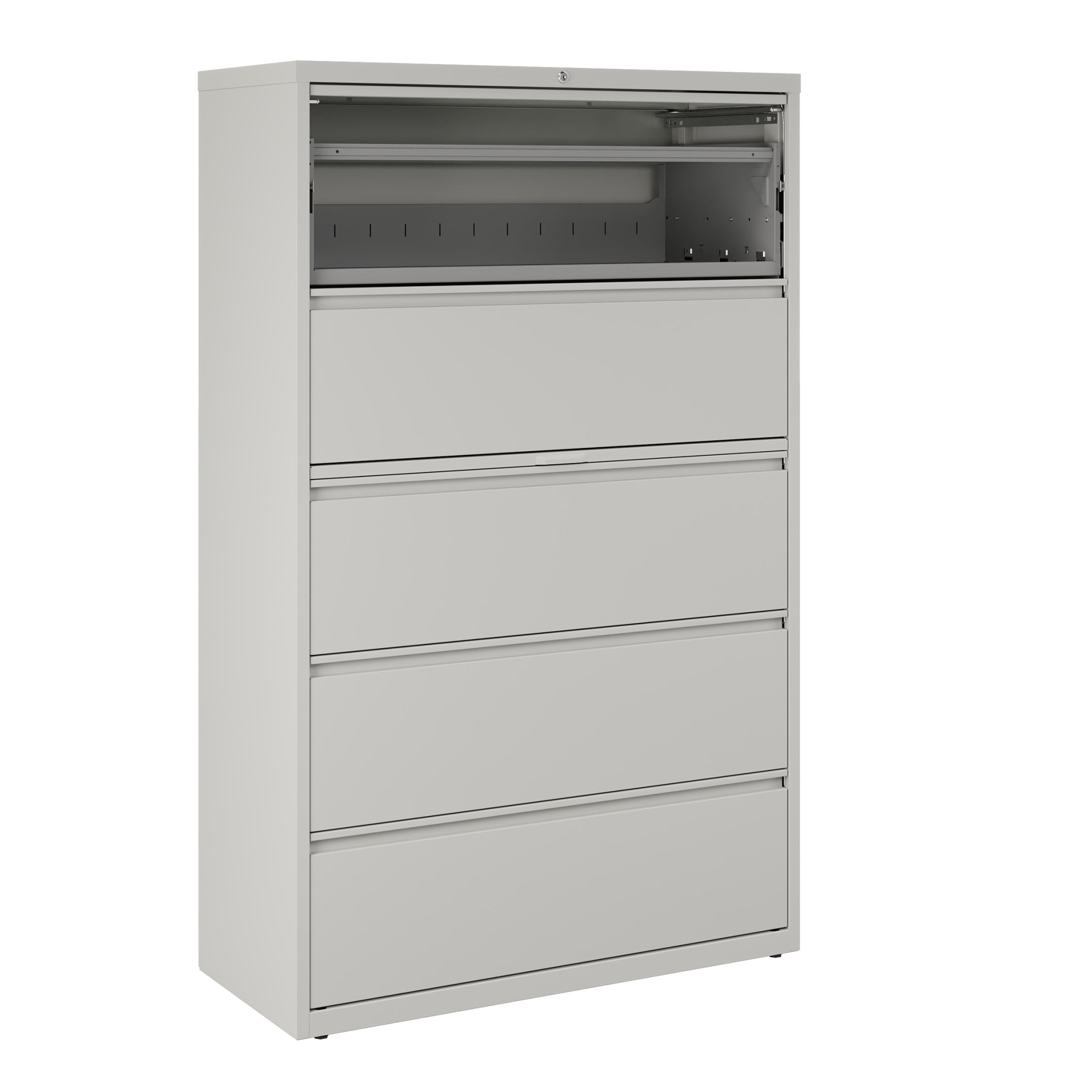 Hirsh 42 inch Wide 5 Drawer Metal Lateral File Cabinet for Home and Office, Holds Letter, Legal and A4 Hanging Folders, Gray