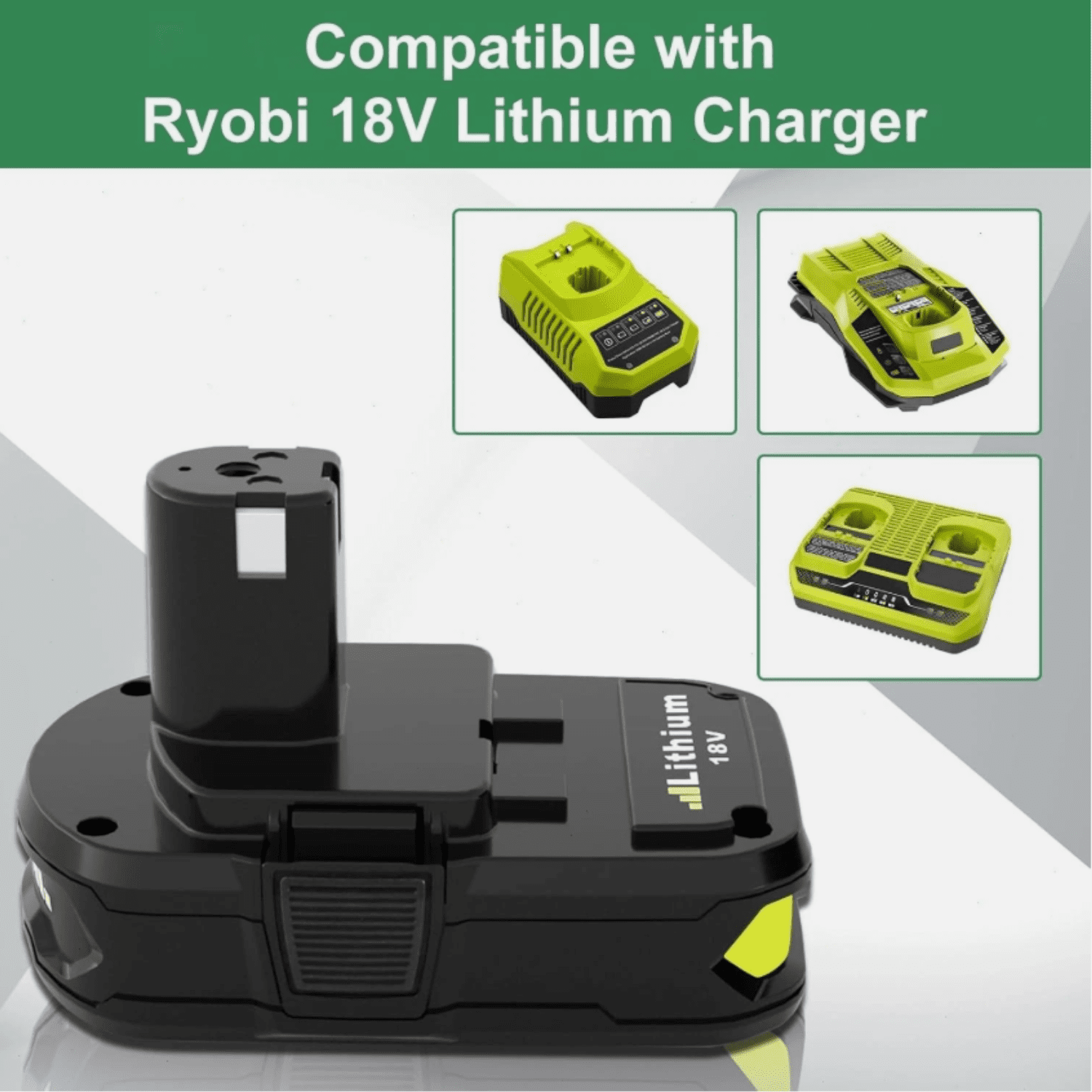 3.6Ah P102 18 Volt Lithium-ion Replacement for Ryobi 18V Battery Compatible with Ryobi Battery P104 P105 P108 P189 P190 PBP006 PBP2005 Cordless Tools