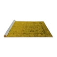 thumbnail image 2 of Ahgly Company Machine Washable Indoor Rectangle Oriental Yellow Industrial Area Rugs, 2' x 4', 2 of 4