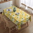 thumbnail image 2 of Yellow Lemon Fruit Dots LightYellow Pattern Rectangle Tablecloth 60"x84",Waterproof Polyester Rectangle Table Cloth, Wipeable Spillproof Polyester Tablecloth for Dining, Camping, Indoor and Outdoor, 2 of 5
