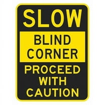 Lyle Blind Corner Traffic Sign,18" x 12" T1-1387-EG_12x18