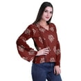 thumbnail image 2 of Moomaya Kurta Col Kurta Dentelle Détails Imprimé Manches Longues Tunique, 2 of 5