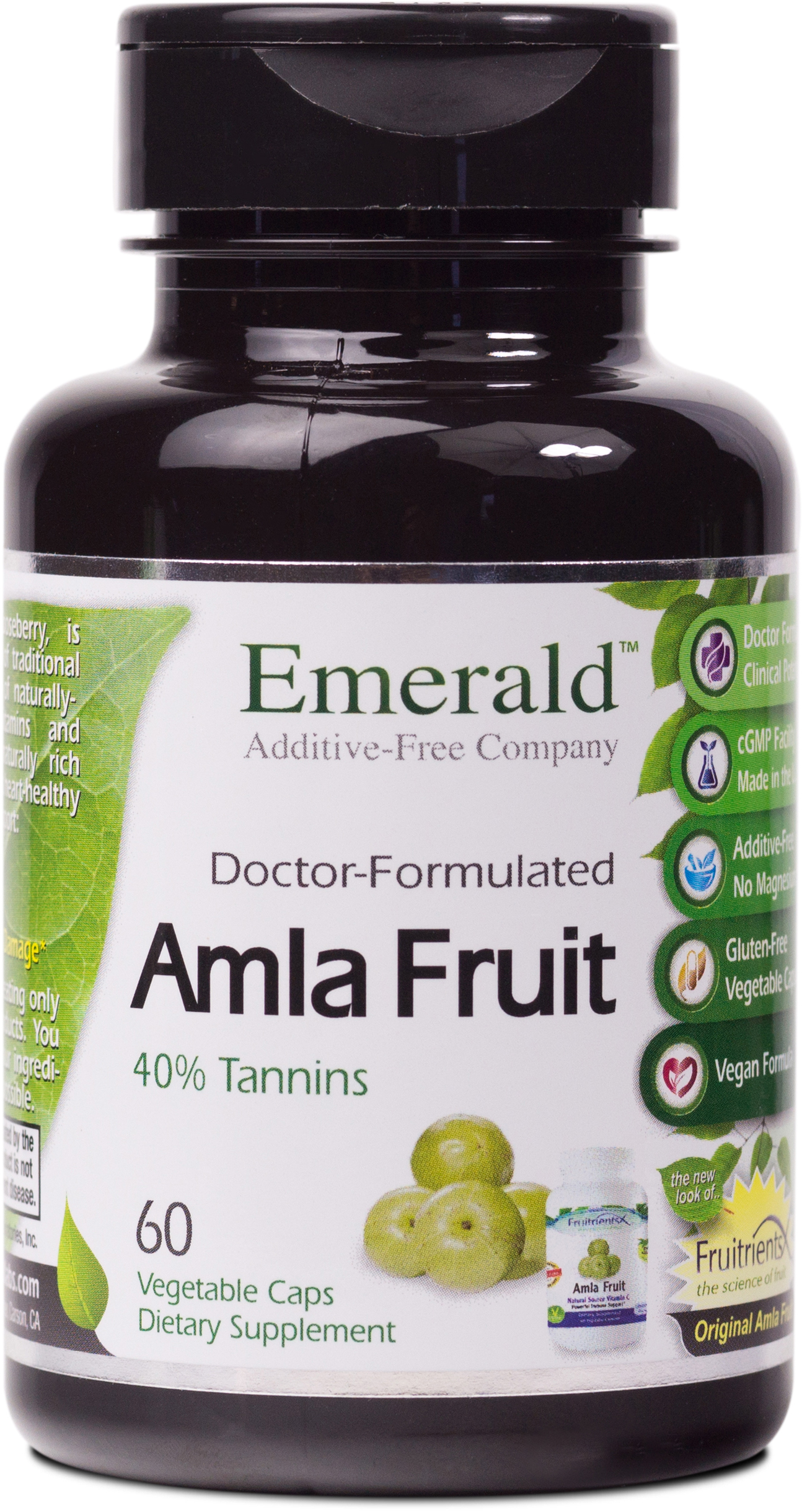 FruitrientsX Amla Fruit Natural Source Vitamin C 60 Vegetarian Capsules