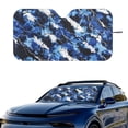thumbnail image 2 of Xixirimido Car Windshield Sun Shade Universal Fit for SUV Truck Sedan Auto Front Window Sunshade Sun Visor Block UV Rays Keep Cool Car Accessories, Camouflage Blue, 2 of 8
