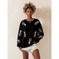 thumbnail image 3 of Sudadera con capucha y parches de purpurina, camiseta vintage con hombre de jengibre, ropa de calle de manga larga, ropa para mujer, camiseta navideña, top de otoño e invierno, 3 of 5