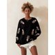 thumbnail image 3 of Sudadera con capucha y parches de purpurina, camiseta vintage con hombre de jengibre, ropa de calle de manga larga, ropa para mujer, camiseta navideña, top de otoño e invierno, 3 of 5