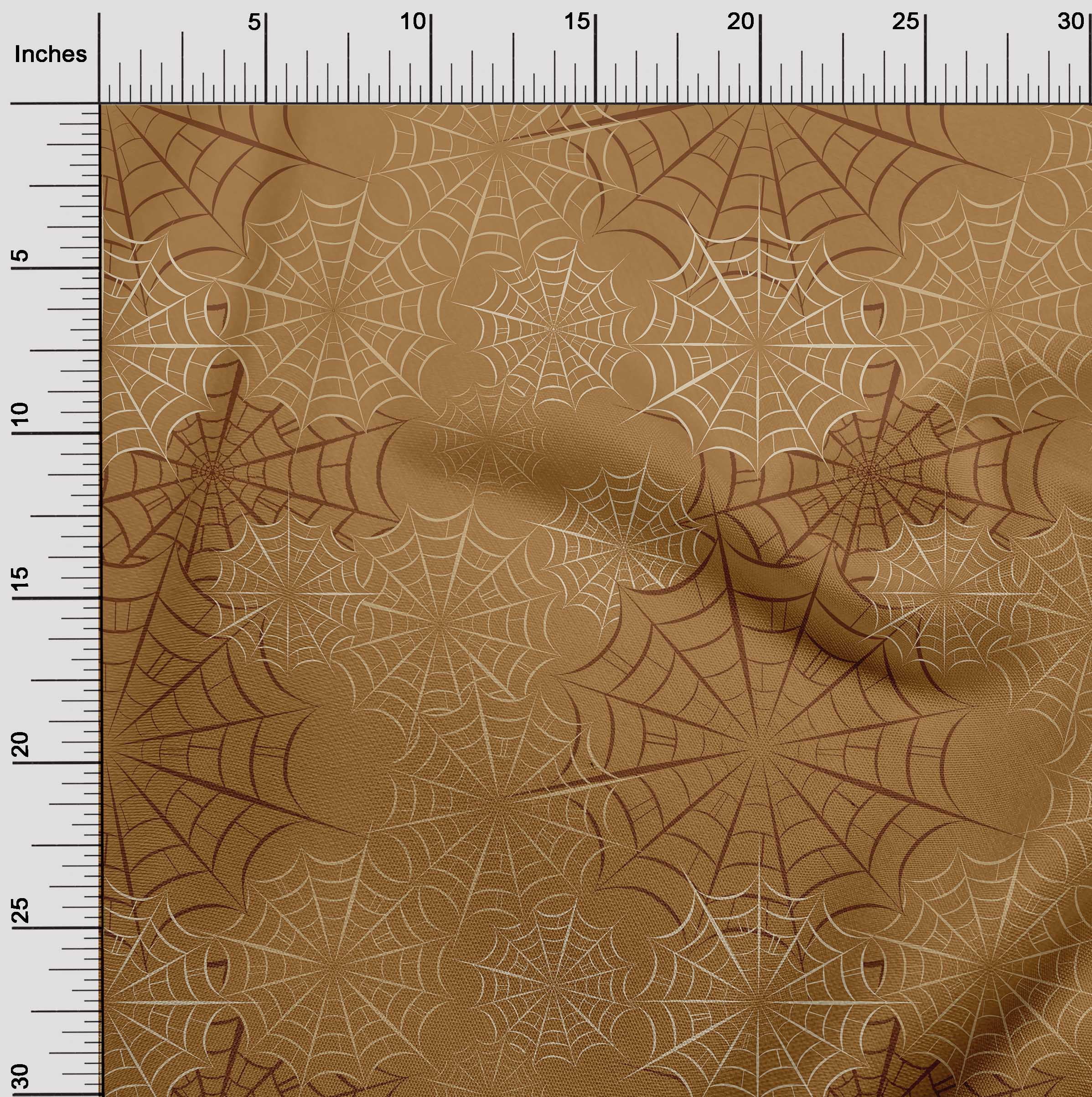 oneOone Cotton Cambric Brown Fabric Halloween Dress Material Fabric Print Fabric By The Yard 42 Inch Wide