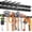 99" Alloy Steel with 6 Panels & 14 Hooks, variant on 48" Garage Tool Organizer Wall Mount, 440lbs Garden Garage Storage Garage Organization with Adjustable Heavy Duty Hanging Hooks, Yard Rack Hanger System Shovel Rake Broom Ladder Holder, Men Gift