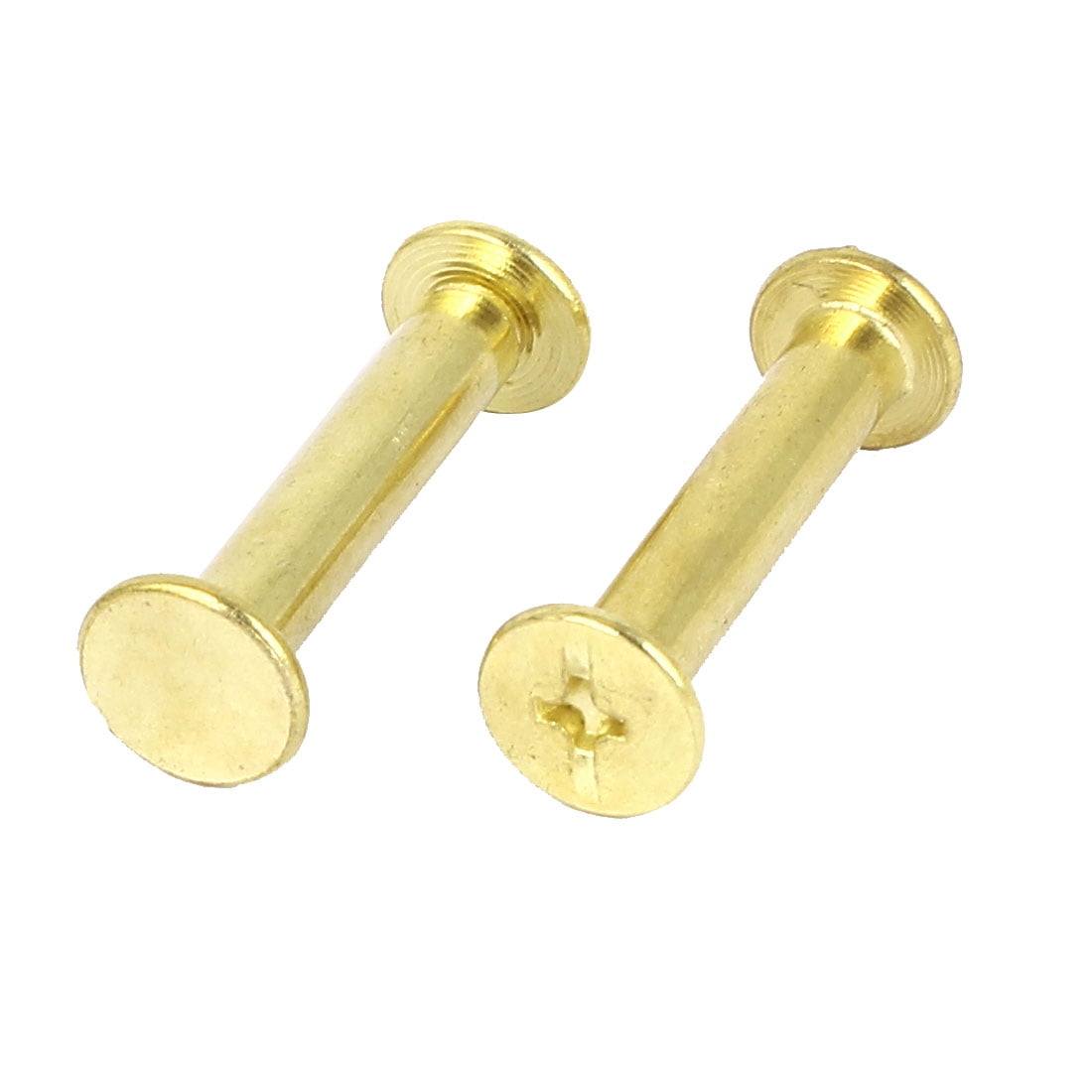 5mmx25mm Brass Plated Chicago Screws Binding Posts Docking Rivet 30pcs