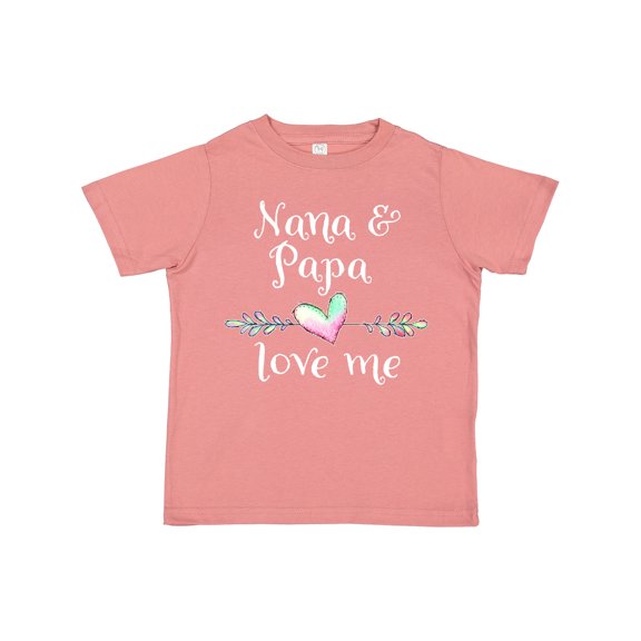 Inktastic Nana and Papa Love Me- Heart Grandchild Boys or Girls Toddler T-Shirt
