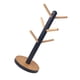 thumbnail image 3 of Estante de madera para tazas para beber, taza de agua, soporte para colgar, soporte para almacenamiento de cocina, organizador para el hogar, negro Inevent HA003833-01, 3 of 7
