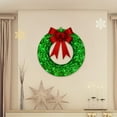thumbnail image 1 of Corona navideña, coronas de flores, adornos, corona de luz cálida, corona de puerta de entrada para exteriores, hogar, ventana, sala de estar, balcón verde 40cm, 1 of 8