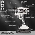 thumbnail image 4 of 20V Cordless Drill Set,Electric Power Driver  With Battery And Charger,3/8-Inch Keyless Chuck, Variable Speed,with Drills Bits Set,Gray, 4 of 9