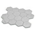 thumbnail image 3 of Burgos Carrara Marble Hexagon Mosaic Floor and Wall Tile in White (Pack of 11), 3 of 6