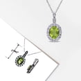 thumbnail image 4 of Everly Women's Peridot White Topaz and Diamond Accent 14k White Gold Vintage Pendant with Chain, 4 of 9