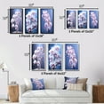 thumbnail image 4 of Designart "Purple Orchids gracefulness II" Floral Framed Wall Art Set Of 3 - Purple Orchids Frame Gallery Set For Office Decor, 4 of 7
