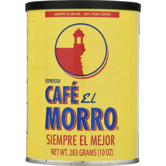 Premium Ground Coffee from Caf? El Morro - Gourmet Dark Roast Espresso Coffee, Pure Ground Coffee, Small Can (10 oz)