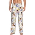 thumbnail image 2 of Kdxio Floral Puppy Print Men's Sleep Pajama Pant Lounge Pants with Pockets, 2 of 8
