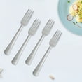 thumbnail image 3 of Mainstays 4-Piece Swirl Stainless Steel Dinner Fork Set, Silver Tableware, 3 of 10