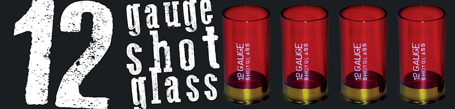 Twelve Gauge Shotgun Shells Shot Glasses Set of 4 Bullet Party Hunting Gift NEW 