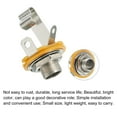 thumbnail image 4 of Guitar Input Jack 1/4" Stereo Jack Mono Panel Mount Socket Silver for Guitar Bass Speaker Footswitch, 4 of 5