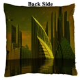 thumbnail image 2 of PKQWTM Modern Alien City Computer Artwork Reversible Mermaid Cushion Cover Home Decor Sequin Pillow Case Size 16x16 inches, 2 of 2