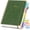 3-green, variant on Quivanta 5 Subject Notebook College Ruled with Movable Tab Dividers, 300 Pages 8"x10"/B5 Leather Hardcover Spiral Notebook, 100GSM Thick Journal Notebooks for Work, School, Green