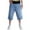 Light Blue, variant on QHFBli Mens Baggy Jeans Men's Hop Large Loose Solid Color Double Pocket Sports and Leisure Jeans Quarter Pants