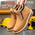 thumbnail image 3 of Steel Toe Boots for Men Industrial Construction Anti-puncture Double Sided Zipper Work Safety Shoes Non-Slip Waterproof Hiking Shoes, 3 of 10
