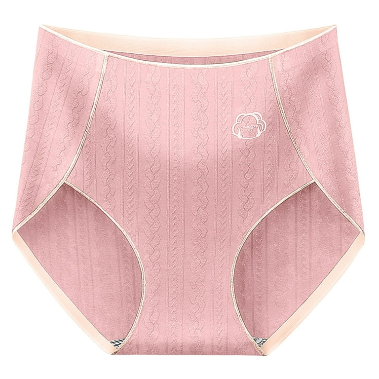LBECLEY Organic Cotton Underwear 2T Womens High Waist Tummy Pure Cotton  Brief Panties Boy Briefs for Women Underwear Women Underwear Set Pink M