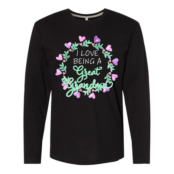 Inktastic I Love Being a Great Grandma- Circle of Hearts Long Sleeve T-Shirt