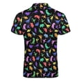 thumbnail image 5 of Fun Dinosaur Pattern Men Zipper T-shirt Summer Casual Short Sleeve T-shirt Top, 5 of 7