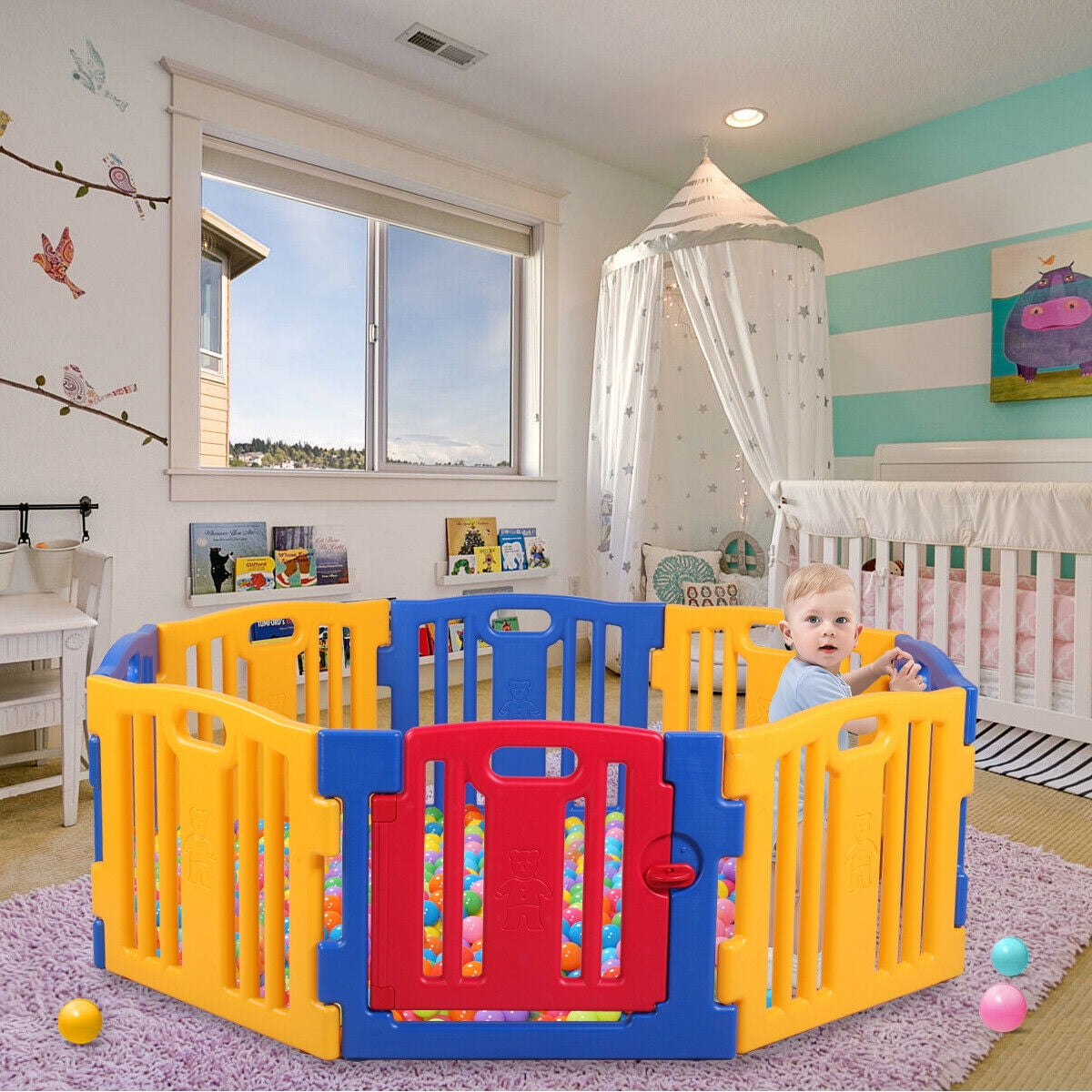 8 panel play yard walmart