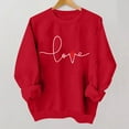 thumbnail image 2 of Byoo Valentine's Day Sweatshirt for Toddler Boys Sweet Oversized Letter Graphic Long-Sleeve Comfort Sweatshirt Kids Relaxed Pullover Top, 2 of 3