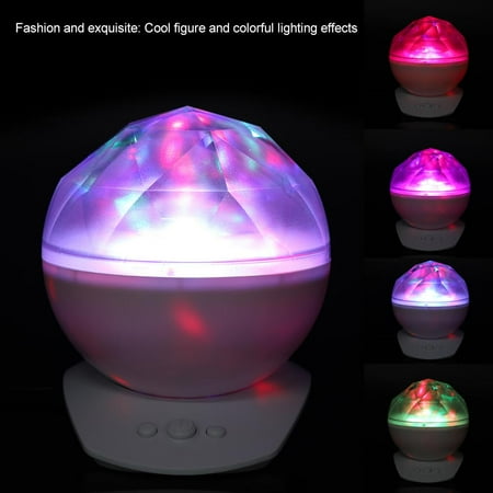 Ashata Rotation Color Diamond Projector Night Lights Built In Ashata Rotation Color Diamond Projector Night Lights Built In Speaker Relaxing Lamp For Bedroom