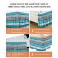 thumbnail image 6 of Blue Grey Stripes Bed Skirt Vintage Coastal Style Wood Texture Bed Skirts Queen Size 16 Inch Drop, Wrap Around Dust Ruffle&nbsp;Bedskirt with Adjustable Elastic Belt for Queen Size Beds, 6 of 7