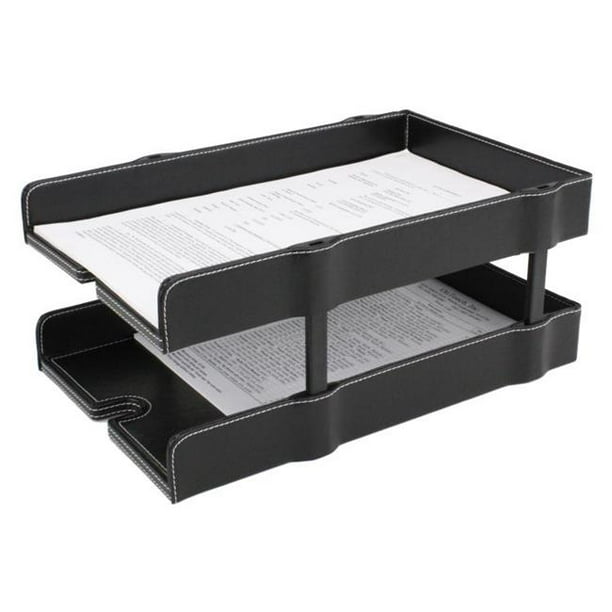 Hipce STT02LG BK Legal Size Stackable Document Tray, Black Walmart