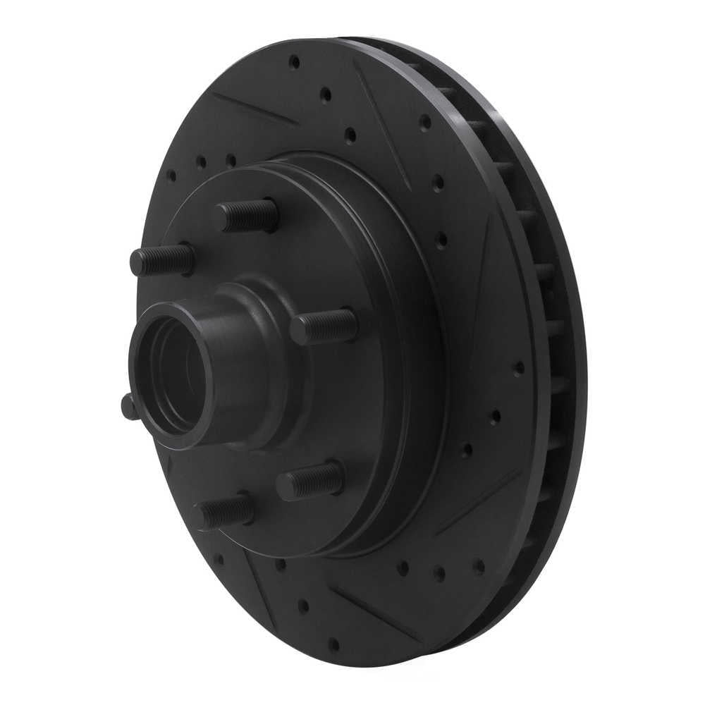 Dynamic Friction Company 633-48011R DFC Brake Rotor - Drilled And Slotted - Black