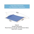 thumbnail image 5 of 12 FT Double Quilted Fabric Hammock With Spreader Bars And Detachable Pillow 2 Person Hammock For Outdoor Patio Backyard Poolside 450 LBS Weight Capacity Blue Floral HM003648, 5 of 8