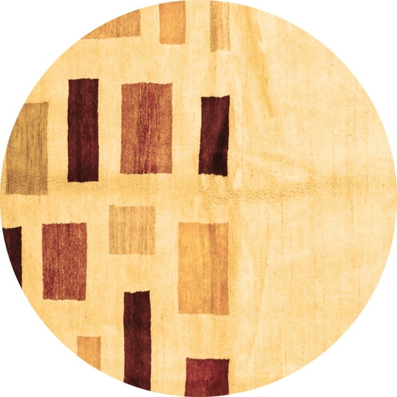 Ahgly Company Indoor Round Solid Brown Modern Area Rugs, 3' Round