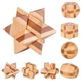 thumbnail image 2 of Juguete Kongming Lock Brain de madera azul para adultos y niños, 2 of 5