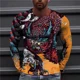 thumbnail image 3 of Camiseta de cuello redondo para hombre, sudaderas holgadas, camisetas de manga larga de una pieza, venta de alta marca, divertidas, tallas S y XXL, emo, nuevas, 3 of 5